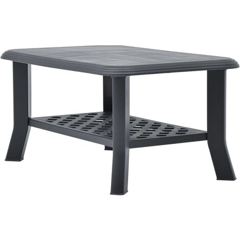 INLIFE Table basse Anthracite 90 x 60 x 46 cm Plastique