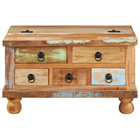 INLIFE Table basse Bois de récupération 70 x 70 x 38 cm