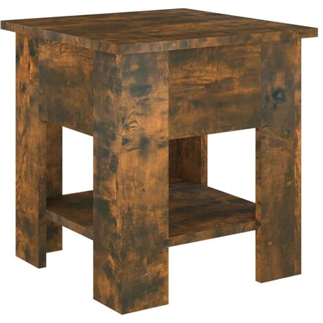 INLIFE Table basse Chêne fumé 40x40x42 cm Bois d'ingénierie