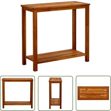 INLIFE Table console de jardin 80x35x75 cm Bois d'acacia solide