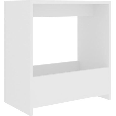 INLIFE Table d'appoint Blanc 50x26x50 cm Aggloméré