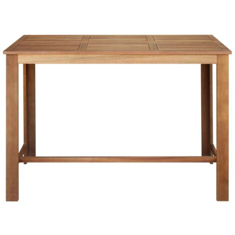 INLIFE Table de bar Bois d'acacia solide 150 x 70 x 105 cm