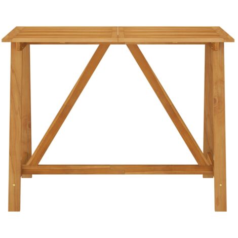 INLIFE Table de bar de jardin 140x70x104 cm Bois d'acacia massif