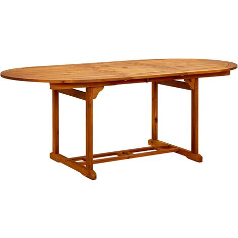 INLIFE Table de jardin 200x100x74 cm Bois d'acacia massif