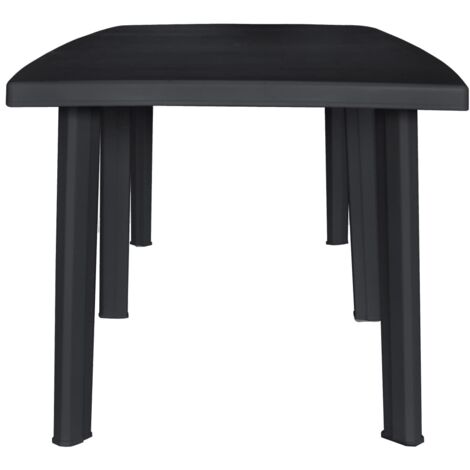 INLIFE Table de jardin Anthracite 216x90x72 cm Plastique