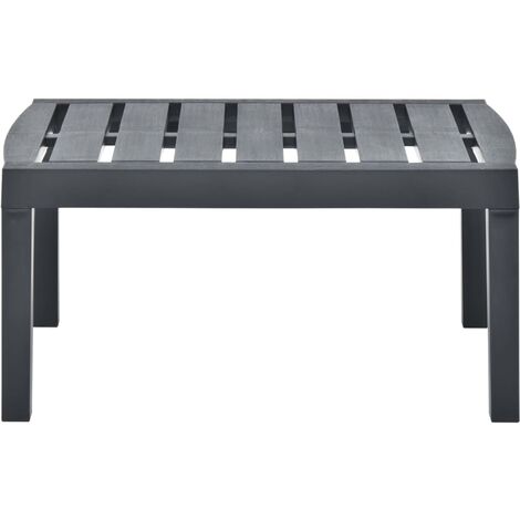 INLIFE Table de jardin Anthracite 78x55x38 cm Plastique