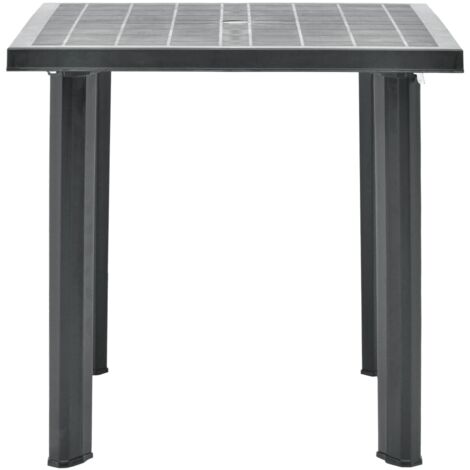 INLIFE Table de jardin Anthracite 80x75x72 cm Plastique