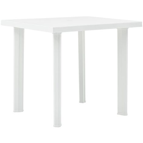 INLIFE Table de jardin Blanc 80x75x72 cm Plastique
