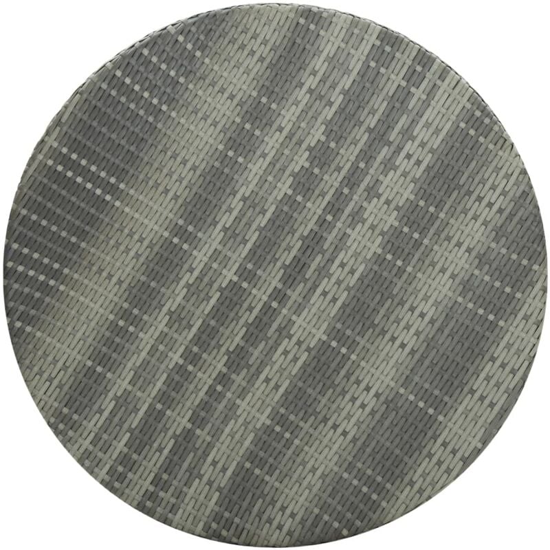 Table de jardin Gris 75,5x106 cm Résine tressée - Inlife