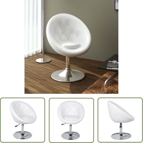 INLIFE Tabouret de bar Blanc Similicuir