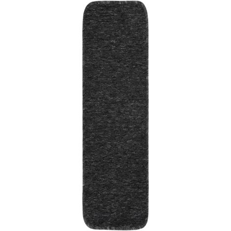 INLIFE Tapis d'escalier antidérapants 15 pcs 75x20 cm Anthracite