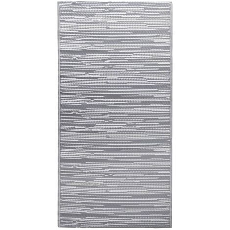INLIFE Tapis d'extérieur Gris 120x180 cm PP