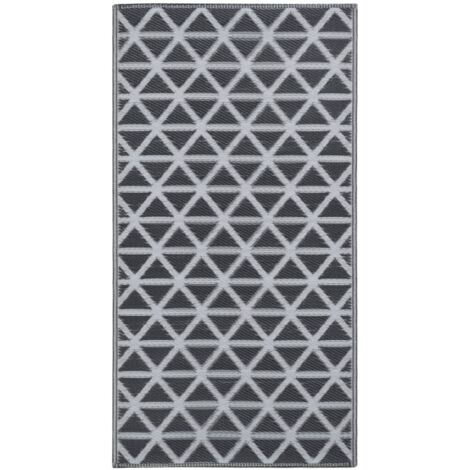 INLIFE Tapis d'extérieur Noir 120x180 cm PP