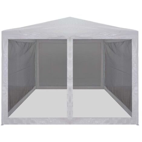 INLIFE Tente de réception avec 4 parois en maille 3 x 3 m