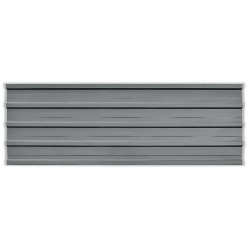 Tôle en acier galvanisé 12 pièces Gris - Inlife