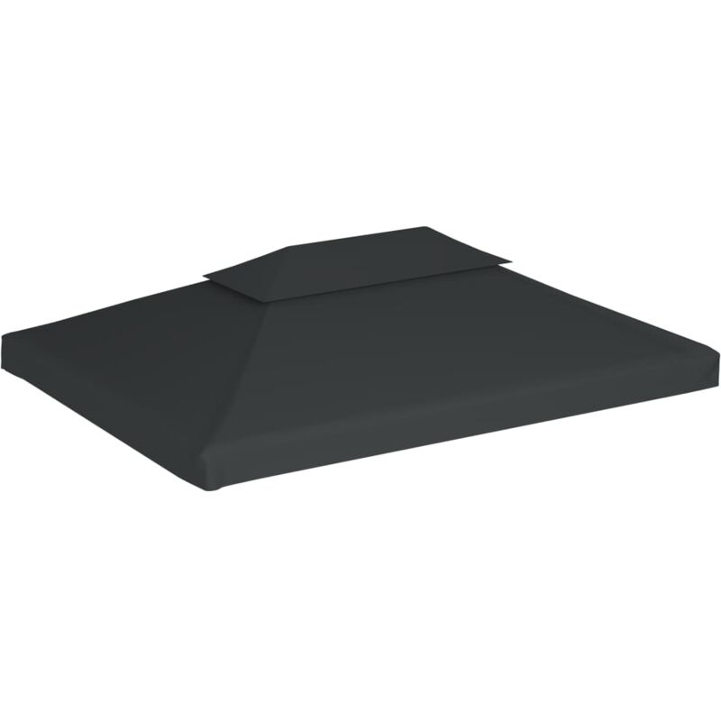 Inlife - Toile de belvédère 2 niveaux 310 g/m² 4 x 3 m Anthracite