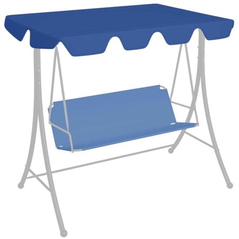 INLIFE Toit de rechange de balançoire 270 g/m² 188/168x110/145 cm Bleu
