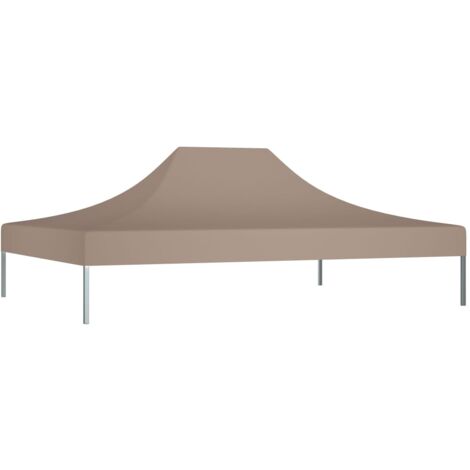 INLIFE Toit de tente de réception 4x3 m Taupe 270 g/m²