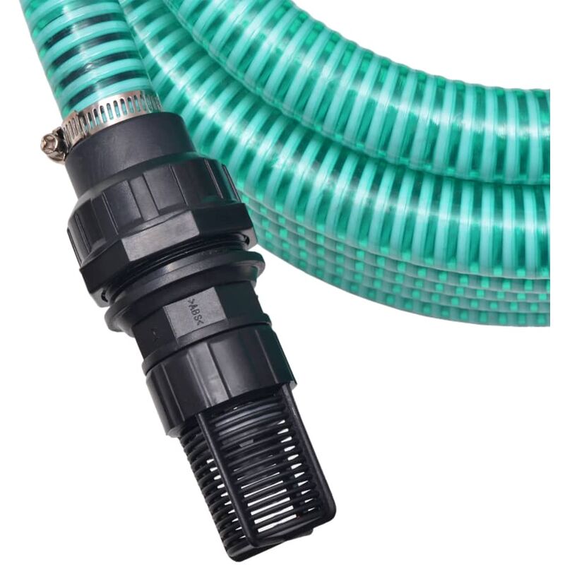 Tuyau d'aspiration avec raccords 7 m 22 mm Vert - Inlife