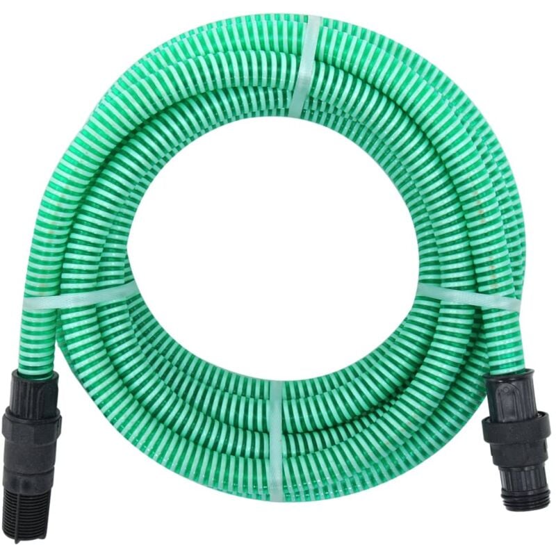 Inlife - Tuyau d'aspiration avec raccords en pvc 7 m 22 mm Vert