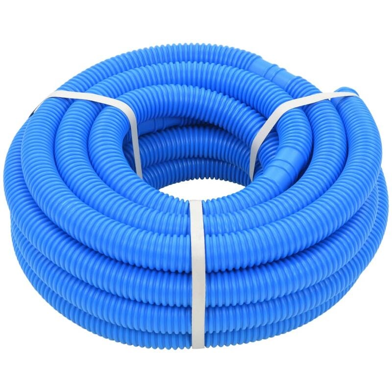 Inlife - Tuyau de piscine avec Bleu colliers de serrage 38 mm 12 m