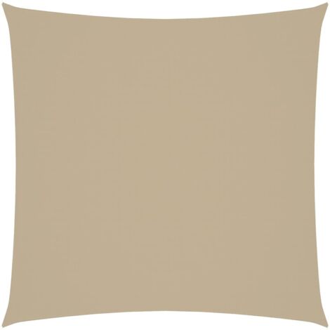 INLIFE Voile de parasol Tissu Oxford carré 3x3 m Beige