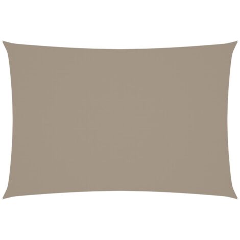 INLIFE Voile de parasol Tissu Oxford rectangulaire 2,5x4,5 m Taupe
