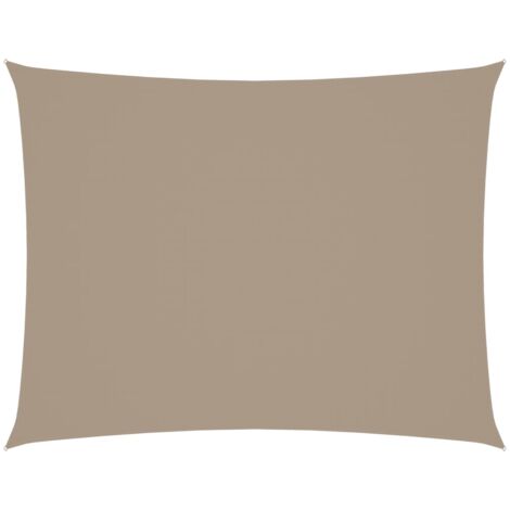 INLIFE Voile de parasol Tissu Oxford rectangulaire 2x3,5 m Taupe