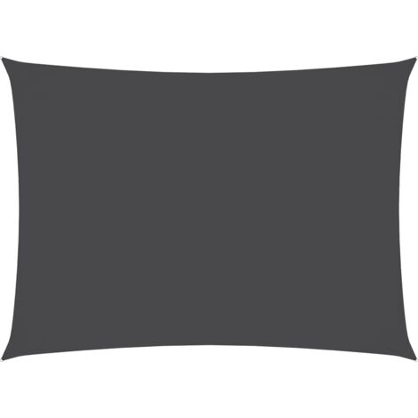 INLIFE Voile de parasol Tissu Oxford rectangulaire 3x5 m Anthracite