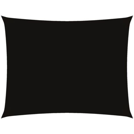 INLIFE Voile de parasol Tissu Oxford rectangulaire 4x5 m Noir