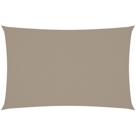 INLIFE Voile de parasol Tissu Oxford rectangulaire 4x7 m Taupe