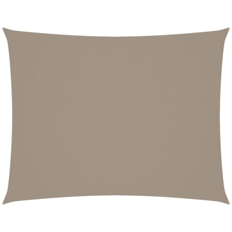 INLIFE Voile de parasol Tissu Oxford rectangulaire 6x7 m Taupe