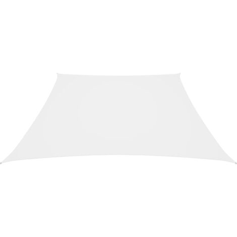 INLIFE Voile de parasol Tissu Oxford trapèze 3/4x2 m Blanc