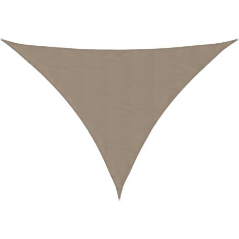 INLIFE Voile de parasol Tissu Oxford triangulaire 4x5x6,4 m Taupe