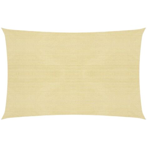 INLIFE Voile d'ombrage 160 g/m² Beige 5x8 m PEHD