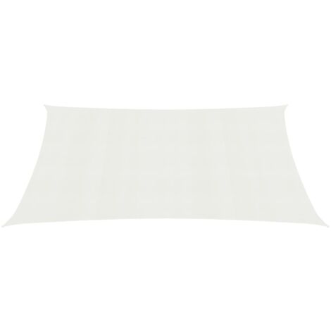 INLIFE Voile d'ombrage 160 g/m² Blanc 2x5 m PEHD