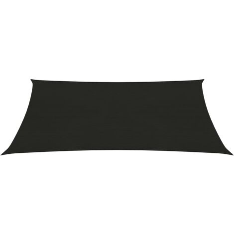 INLIFE Voile d'ombrage 160 g/m² Noir 2,5x4 m PEHD