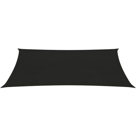 INLIFE Voile d'ombrage 160 g/m² Noir 2x4 m PEHD