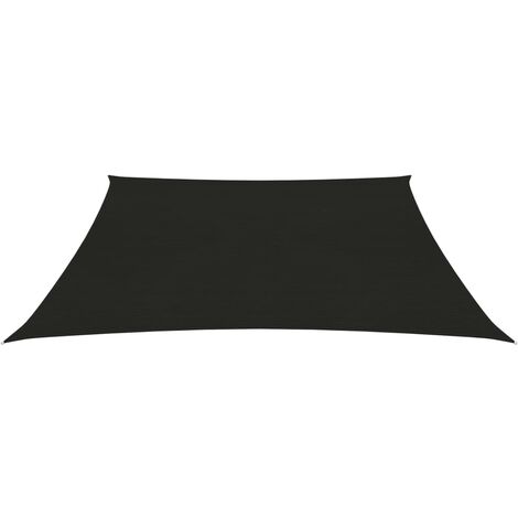INLIFE Voile d'ombrage 160 g/m² Noir 3/4x2 m PEHD
