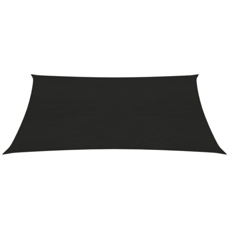 INLIFE Voile d'ombrage 160 g/m² Noir 3x4 m PEHD