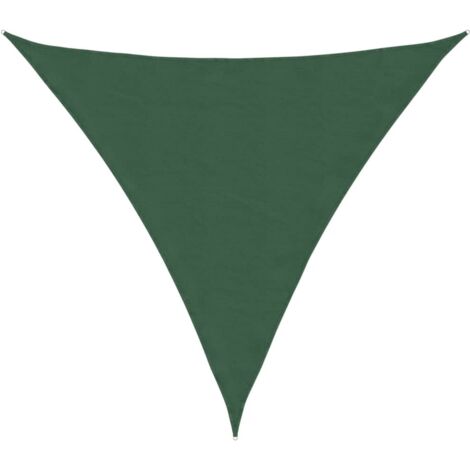 INLIFE Voile parasol Tissu Oxford triangulaire 4,5x4,5x4,5m Vert foncé