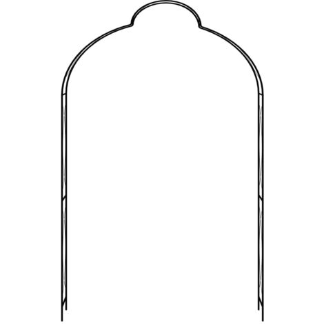 INLIFE Voûte de jardin Noir 150x34x240 cm Fer