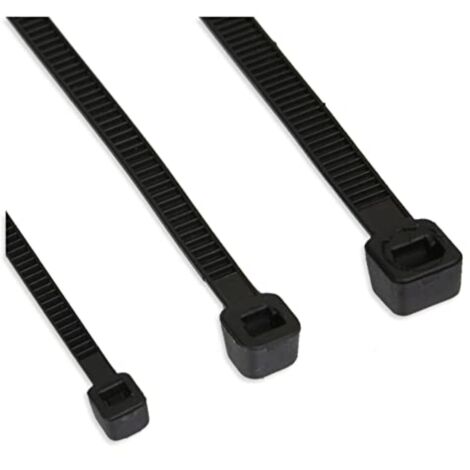 InLine 59963G Clip nero - Clip per cavi (nero, 10 cm, 2,5 mm, 100 pezzi)