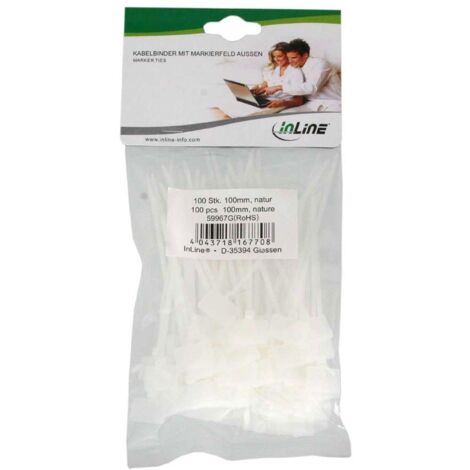 InLine 59967G Nylon Bianco fascetta [Italia]