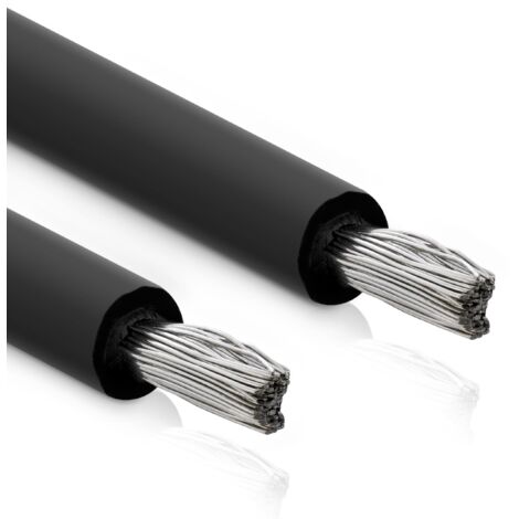 InLine Cavo solare 6 mm², 100 m, cavo di installazione, al metro, nero, H1Z2Z2-K, fotovoltaico, resistente ai raggi UV e durevole, 94600S