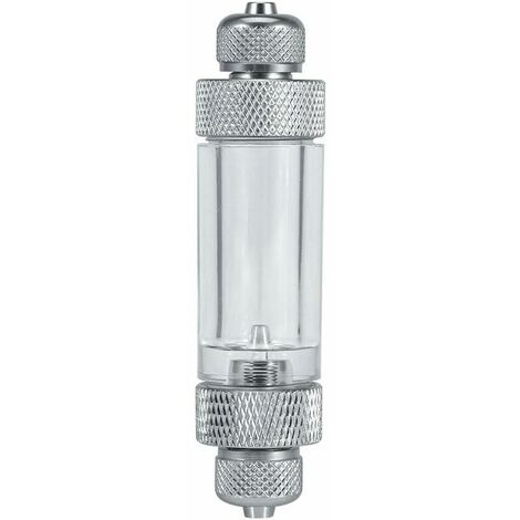 Inline CO2 Bubble Meter Aquarium With Aluminum Check Valve Single Double Head Non-Return Bubble Counter Fish Tank Tool (Double Head)