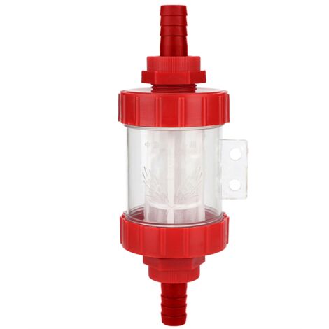 Inline Filtre Nylon Irrigation pour Pompe G1/2'' (4 Connexions Rouge, Plastique, 9.1x3.0in) : Sécurité & Durabilité