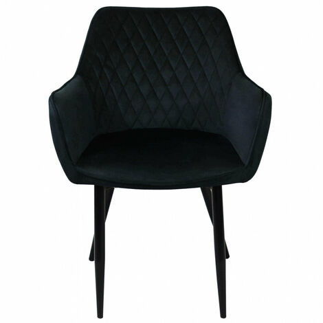 Innenarchitektur des Coachstuhls mit Metallstruktur und Sitz mit Dobby -Samt bedeckt - Black