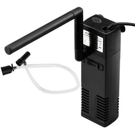 Innenfilter für Aquarien 3 W/4 W 20L-60L, verstellbarer Innenfilter mit Filterschwämmen, einfach zu bedienen und zu warten