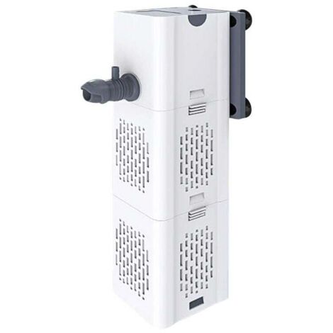 Innenfilter für Aquarien, 80-250 l, 15 W, Durchflussmenge von 1000 l/h, Innenfilter, Pumpenfilter mit Filterschwämmen [Energieklasse E]